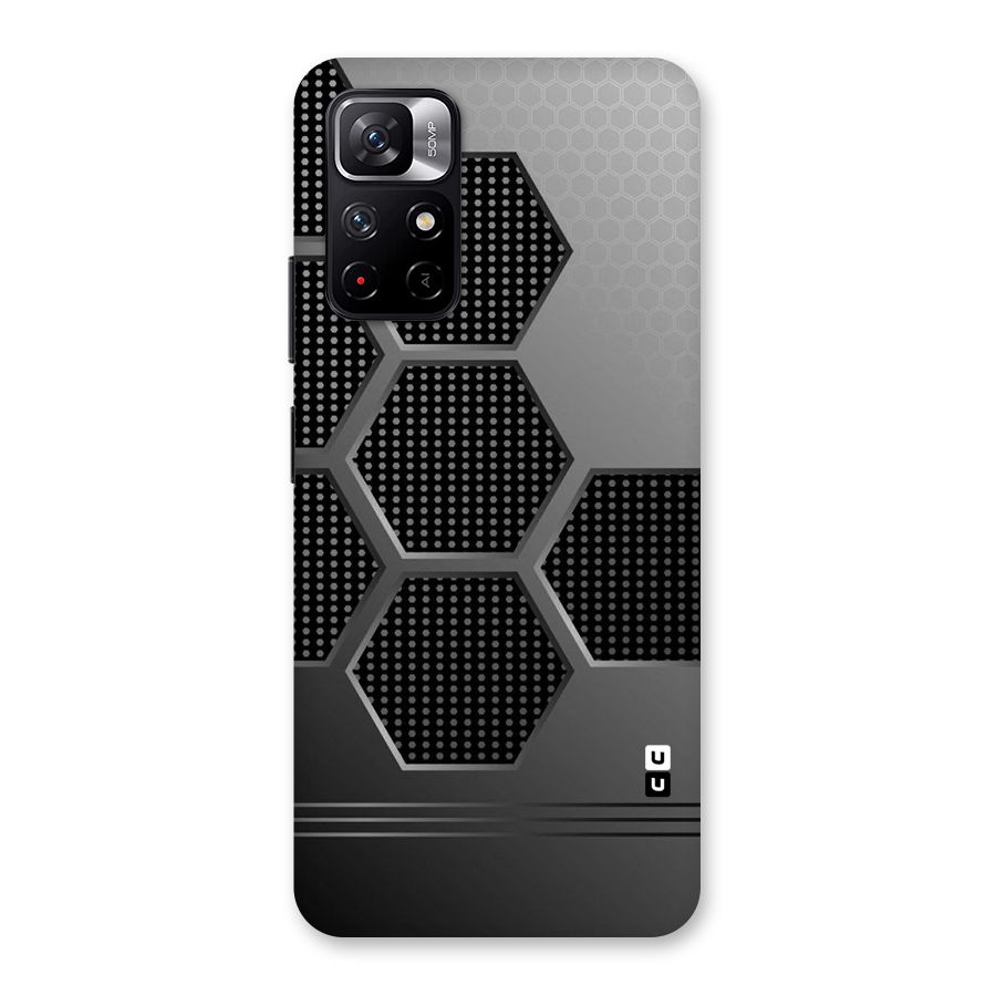 Grey Black Hexa Back Case for Redmi Note 11T 5G