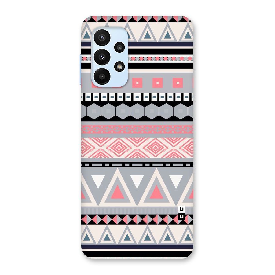 Grey Pink Pattern Back Case for Galaxy A23