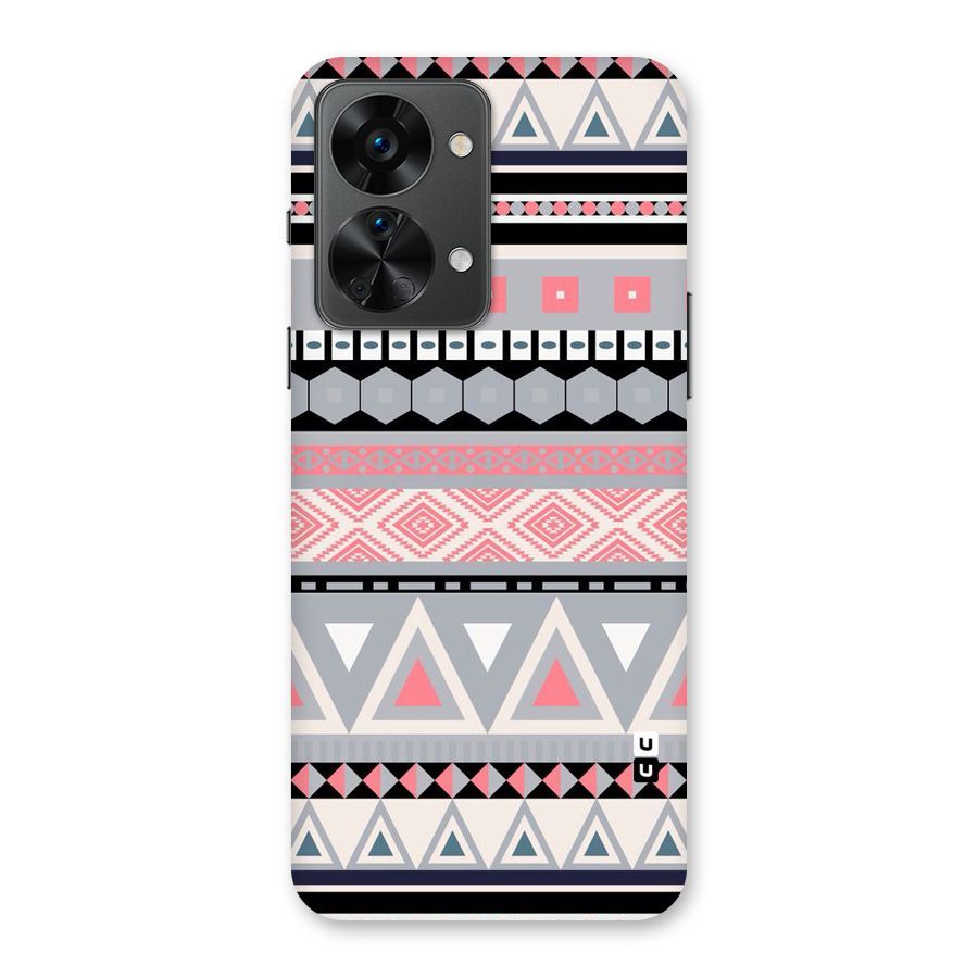 Grey Pink Pattern Back Case for OnePlus Nord 2T