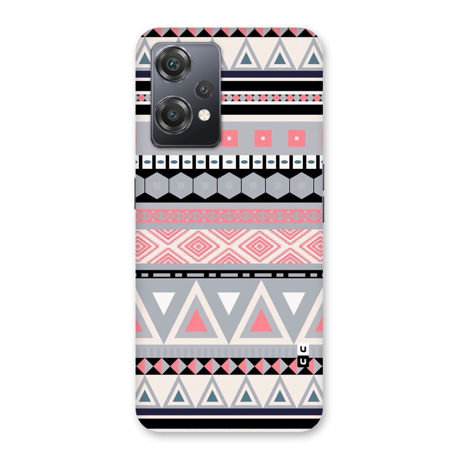 Grey Pink Pattern Back Case for OnePlus Nord CE 2 Lite 5G