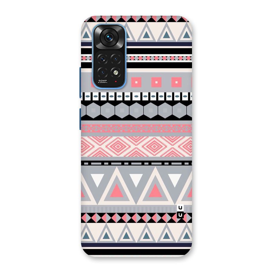 Grey Pink Pattern Back Case for Redmi Note 11S