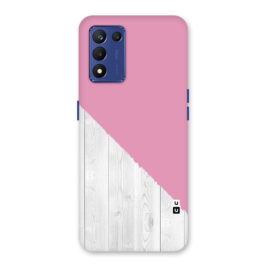 Grey Pink Wooden Design Back Case for Realme 9 5G Speed