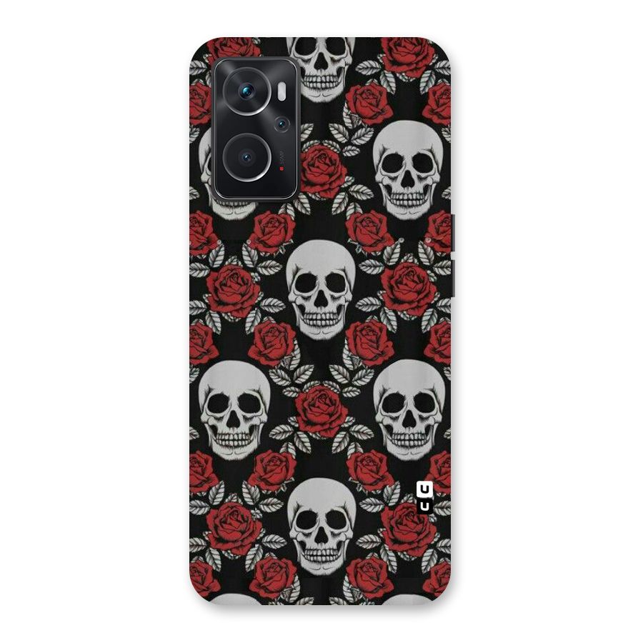 Grey Skulls Back Case for Oppo K10 4G