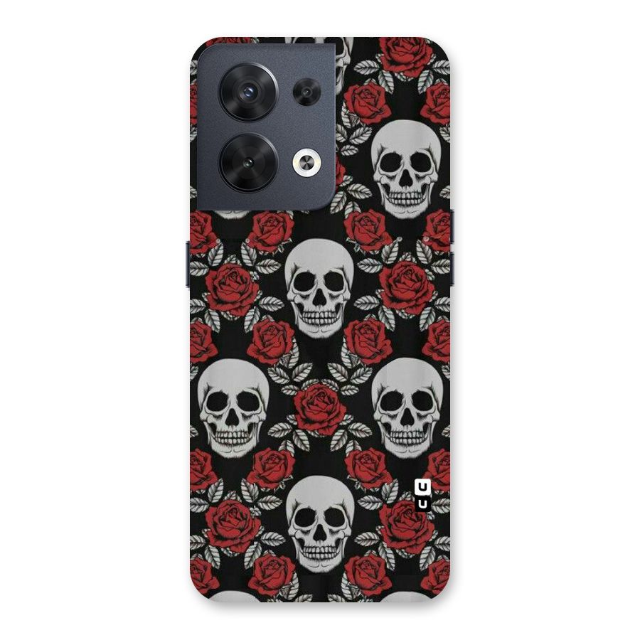 Grey Skulls Back Case for Oppo Reno8 5G