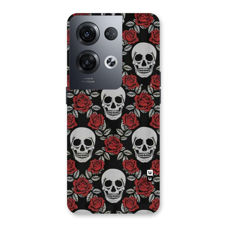 Grey Skulls Back Case for Oppo Reno8 Pro 5G