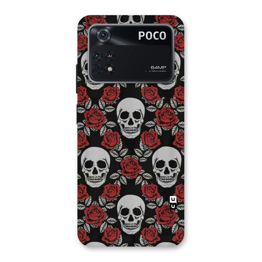 Grey Skulls Back Case for Poco M4 Pro 4G