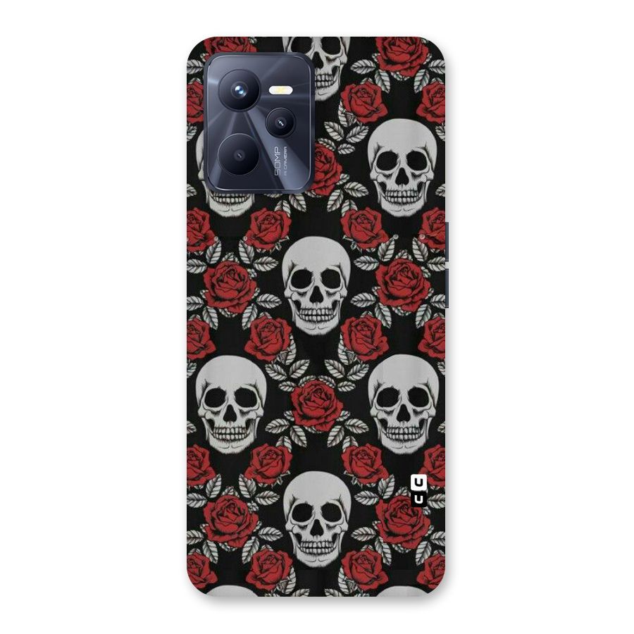 Grey Skulls Back Case for Realme C35