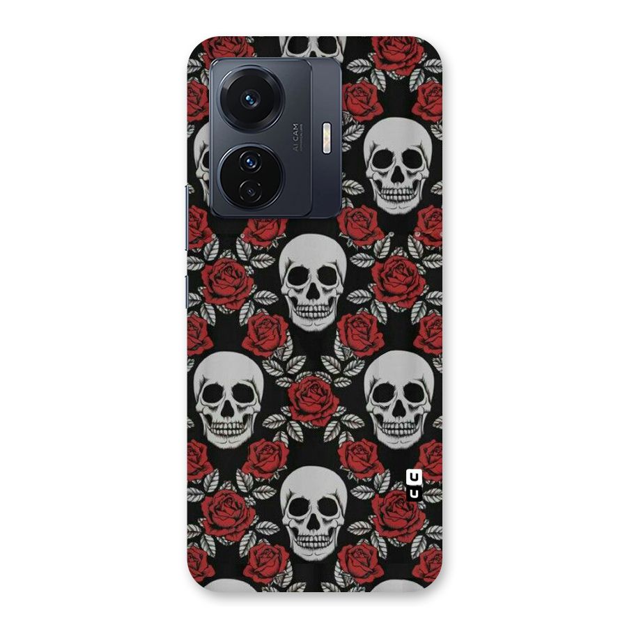Grey Skulls Back Case for Vivo T1 Pro