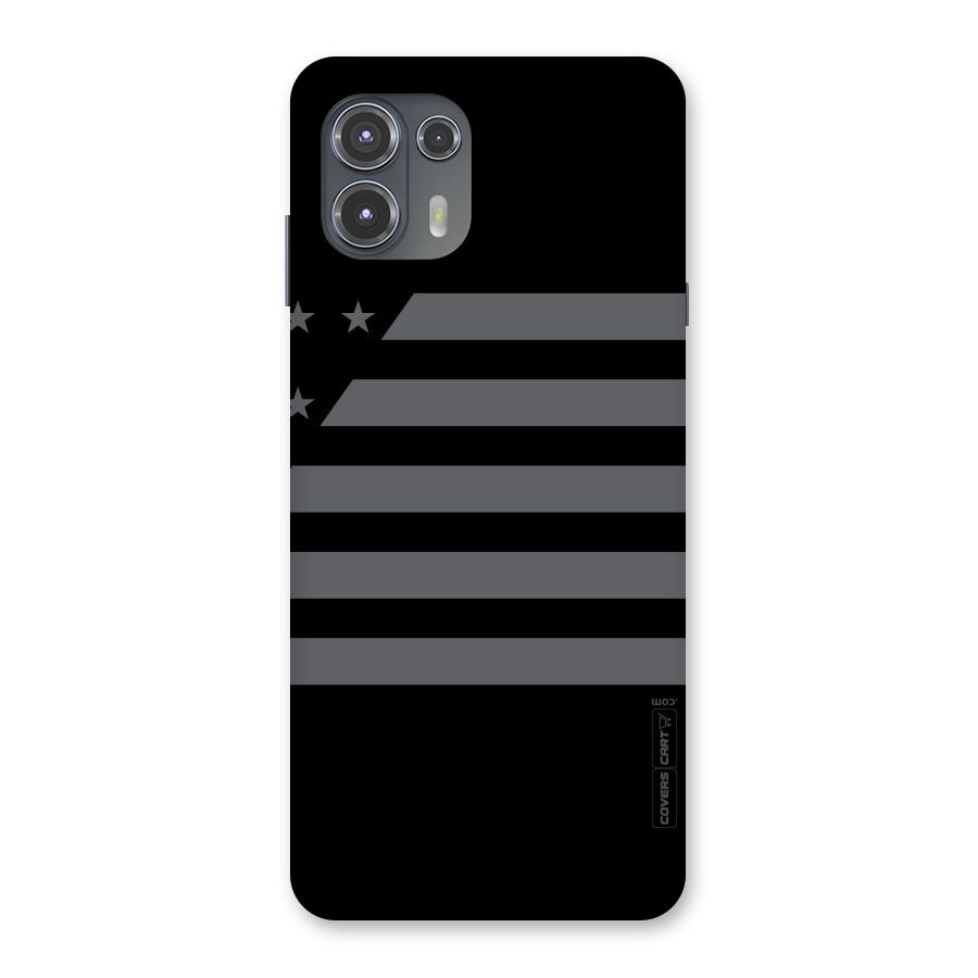 Grey Star Striped Pattern Back Case for Motorola Edge 20 Fusion