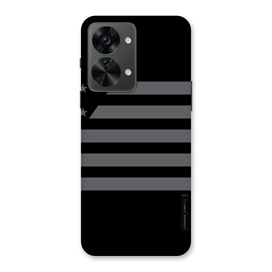 Grey Star Striped Pattern Back Case for OnePlus Nord 2T