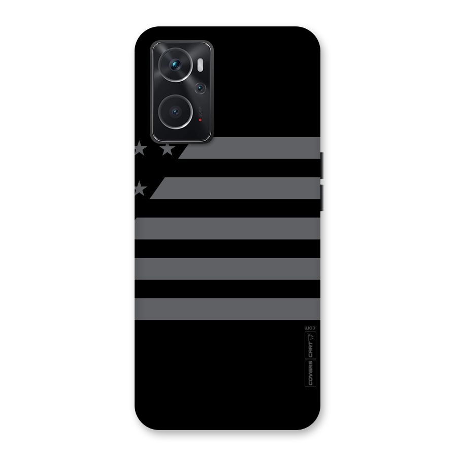 Grey Star Striped Pattern Back Case for Oppo K10 4G
