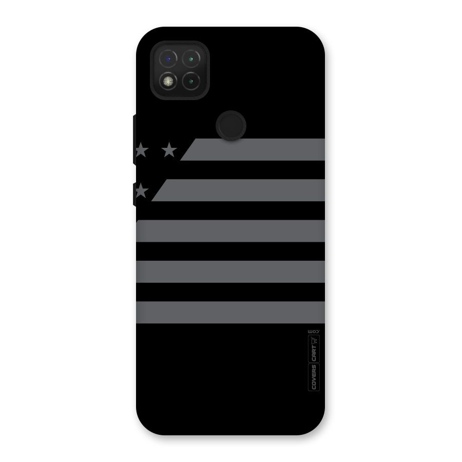 Grey Star Striped Pattern Back Case for Redmi 9 Activ