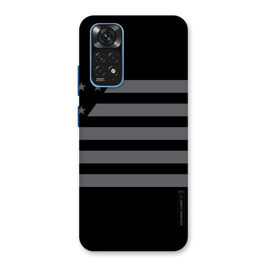 Grey Star Striped Pattern Back Case for Redmi Note 11S