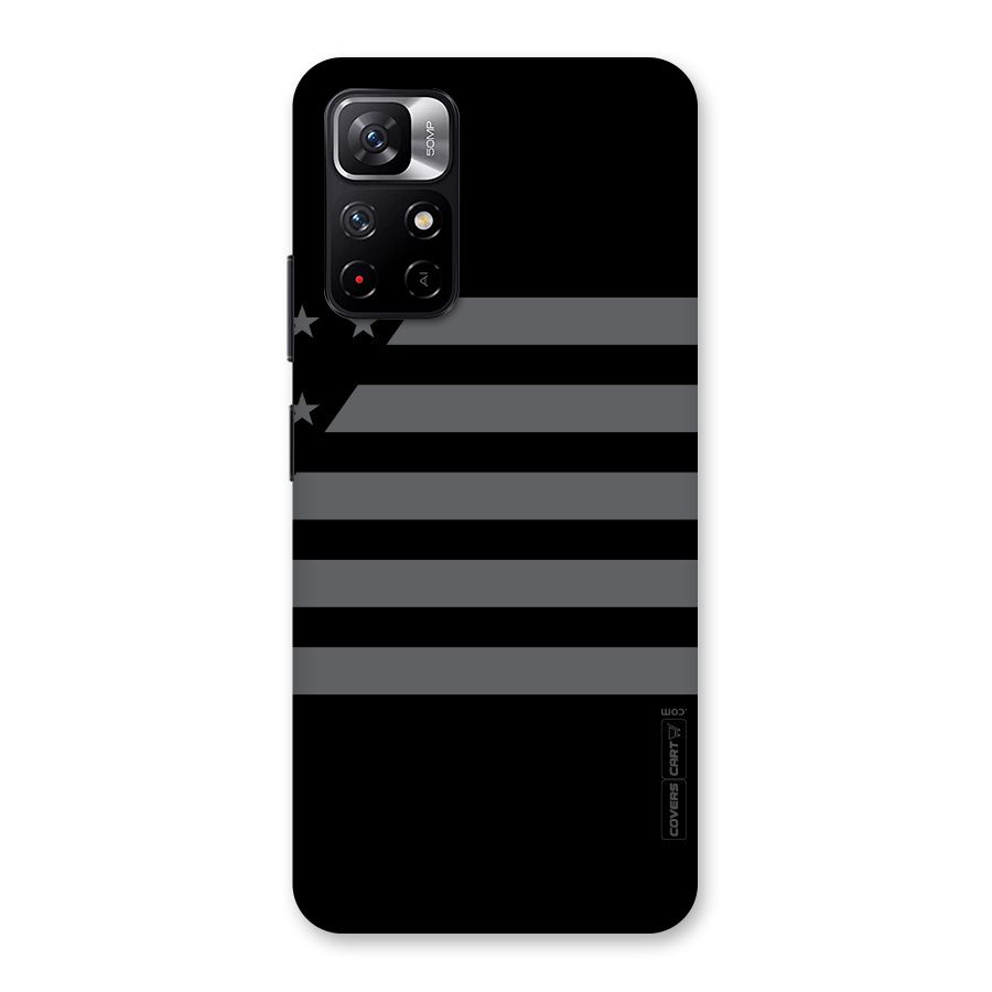 Grey Star Striped Pattern Back Case for Redmi Note 11T 5G