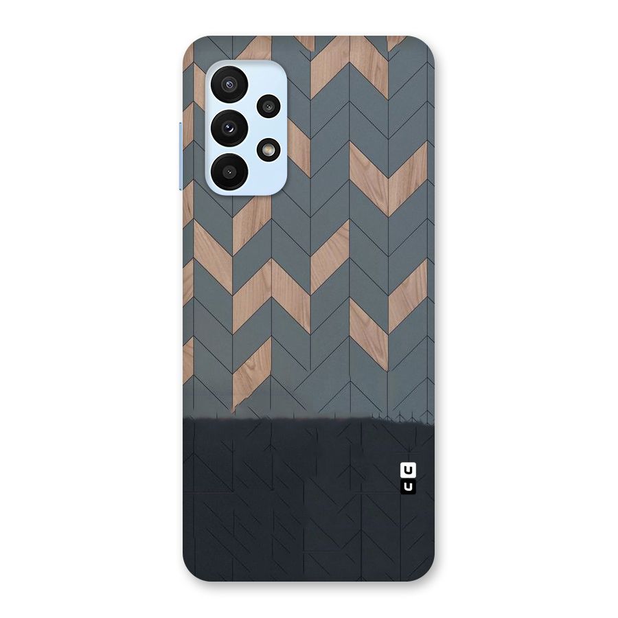 Greyish Wood Design Back Case for Galaxy A23