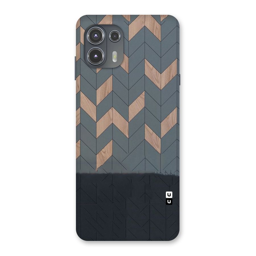 Greyish Wood Design Back Case for Motorola Edge 20 Fusion