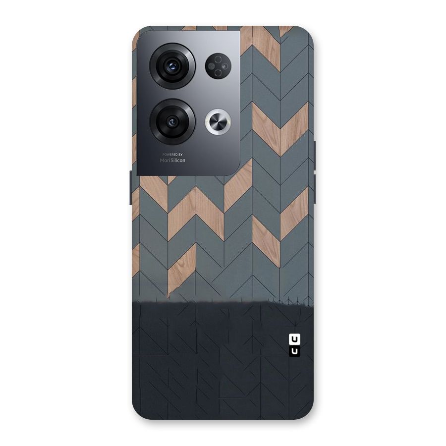 Greyish Wood Design Back Case for Oppo Reno8 Pro 5G