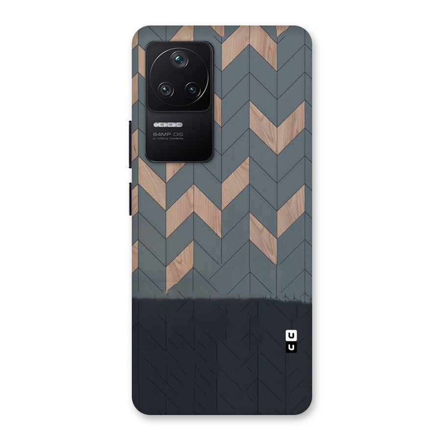 Greyish Wood Design Back Case for Poco F4 5G