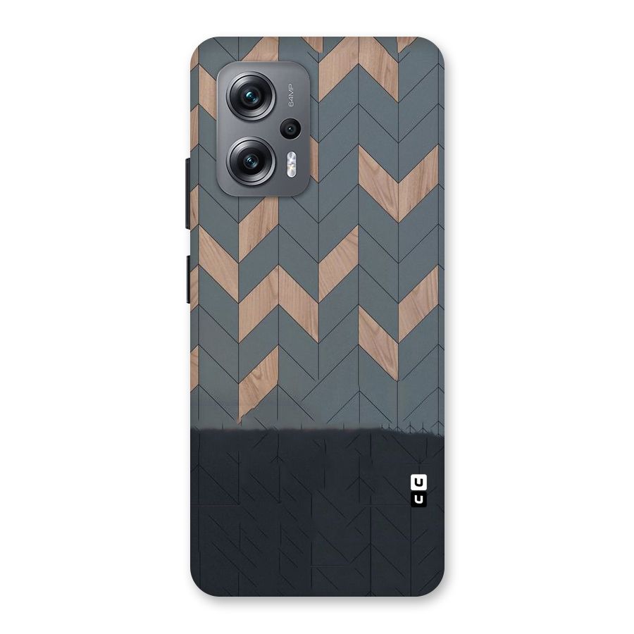 Greyish Wood Design Back Case for Redmi K50i