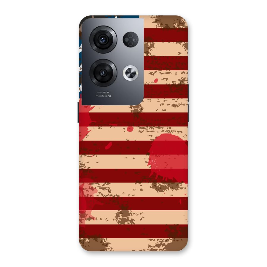 Grunge USA Flag Back Case for Oppo Reno8 Pro 5G