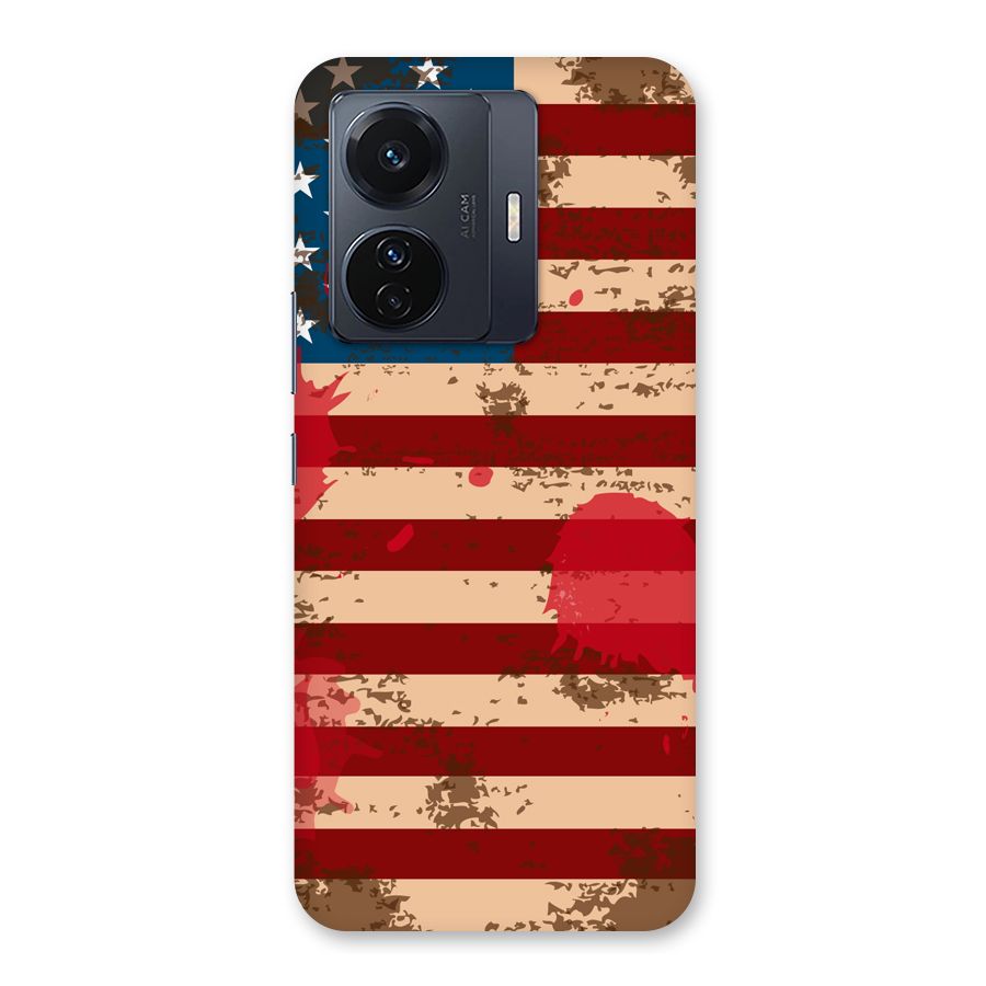 Grunge USA Flag Back Case for Vivo T1 Pro
