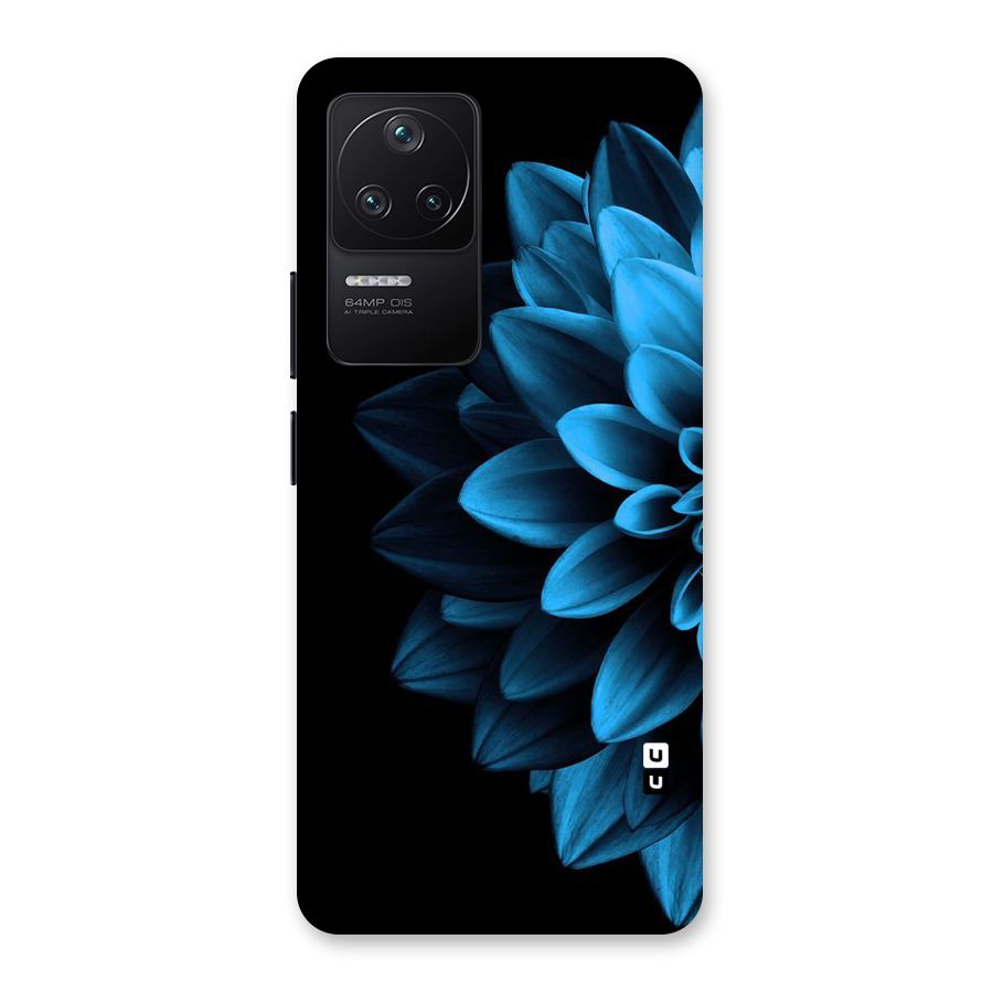 Half Blue Flower Back Case for Poco F4 5G