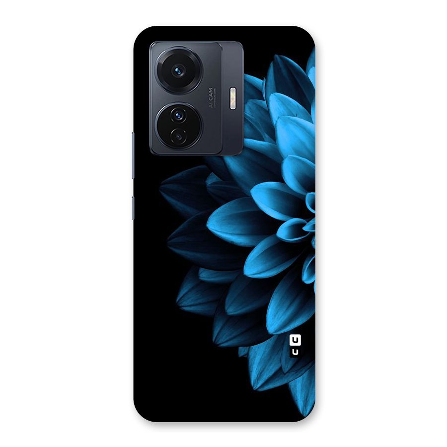 Half Blue Flower Back Case for Vivo T1 Pro