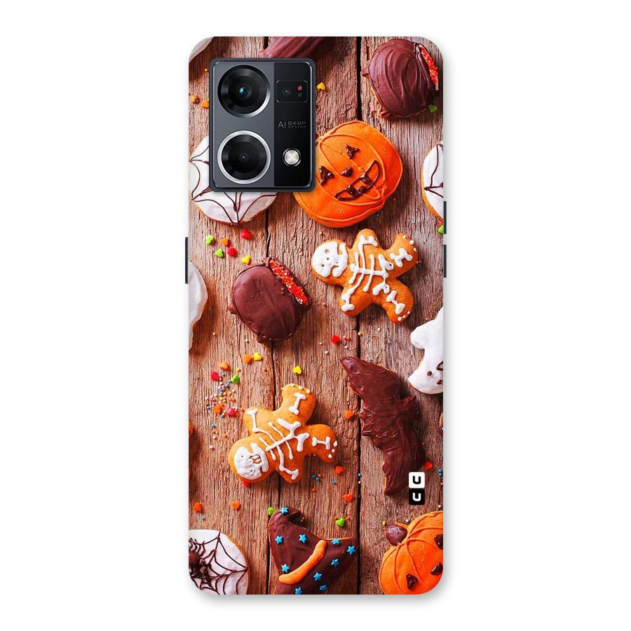 Halloween Chocolates Glass Back Case for Oppo F21 Pro 5G