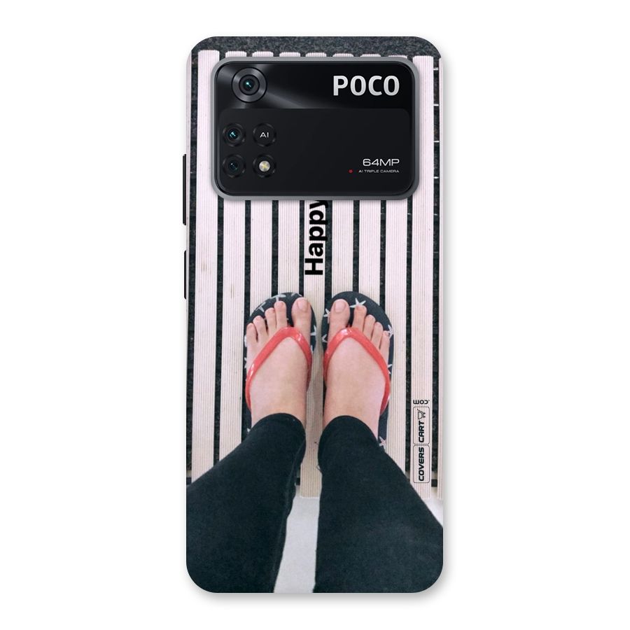 Happy Feet Back Case for Poco M4 Pro 4G