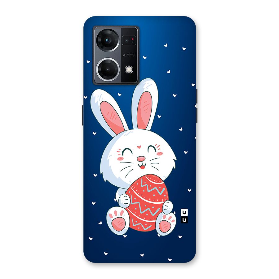 Happy Festive Bunny Glass Back Case for Oppo F21 Pro 5G