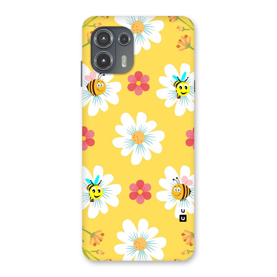 Happy Flowers Back Case for Motorola Edge 20 Fusion