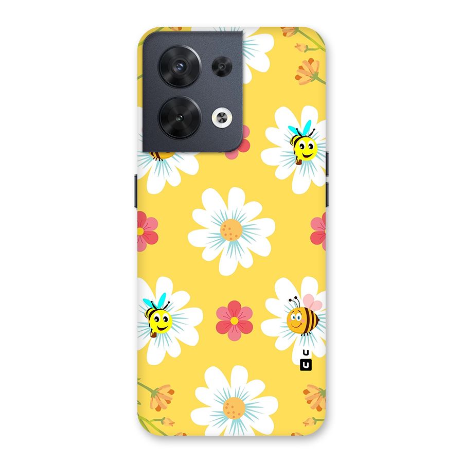 Happy Flowers Back Case for Oppo Reno8 5G
