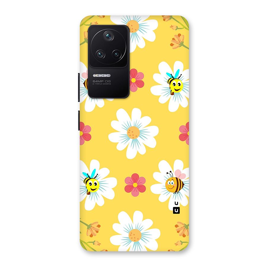 Happy Flowers Back Case for Poco F4 5G