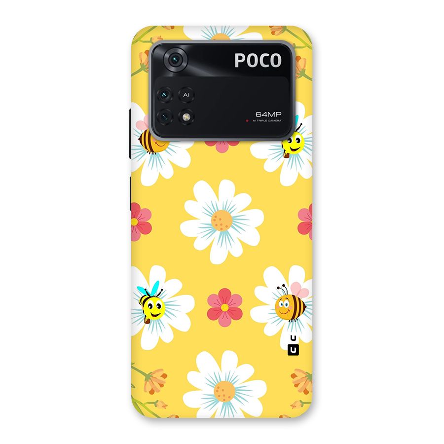 Happy Flowers Back Case for Poco M4 Pro 4G