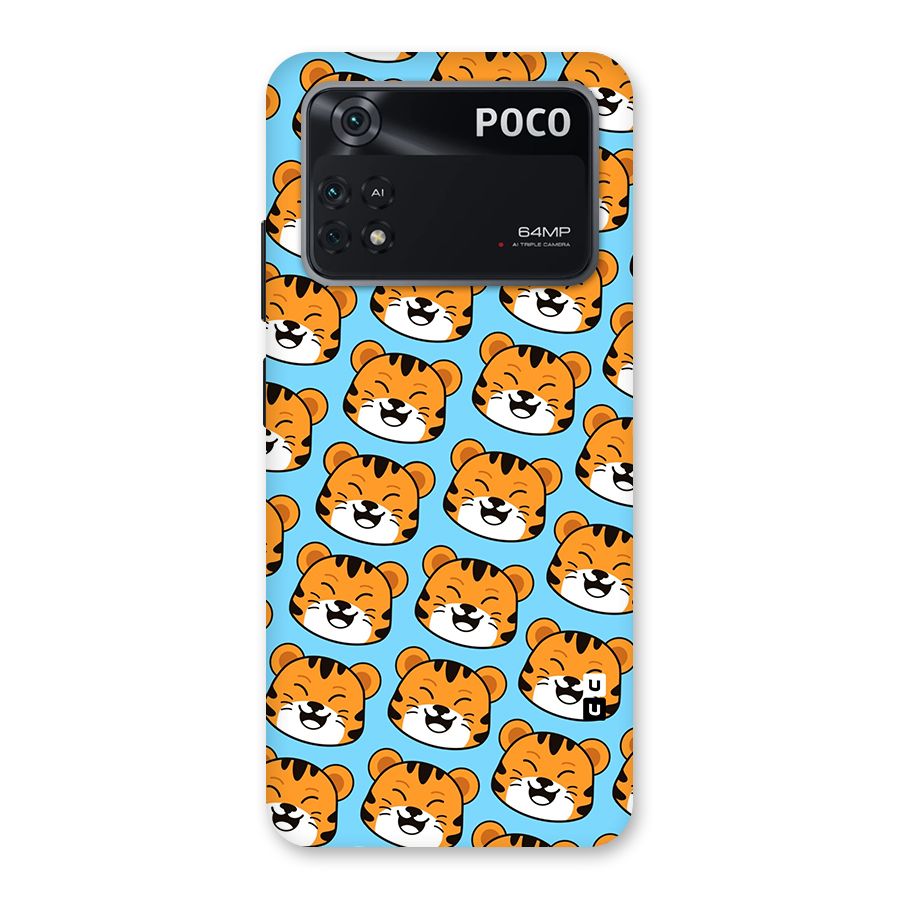 Happy Kitten Pattern Back Case for Poco M4 Pro 4G