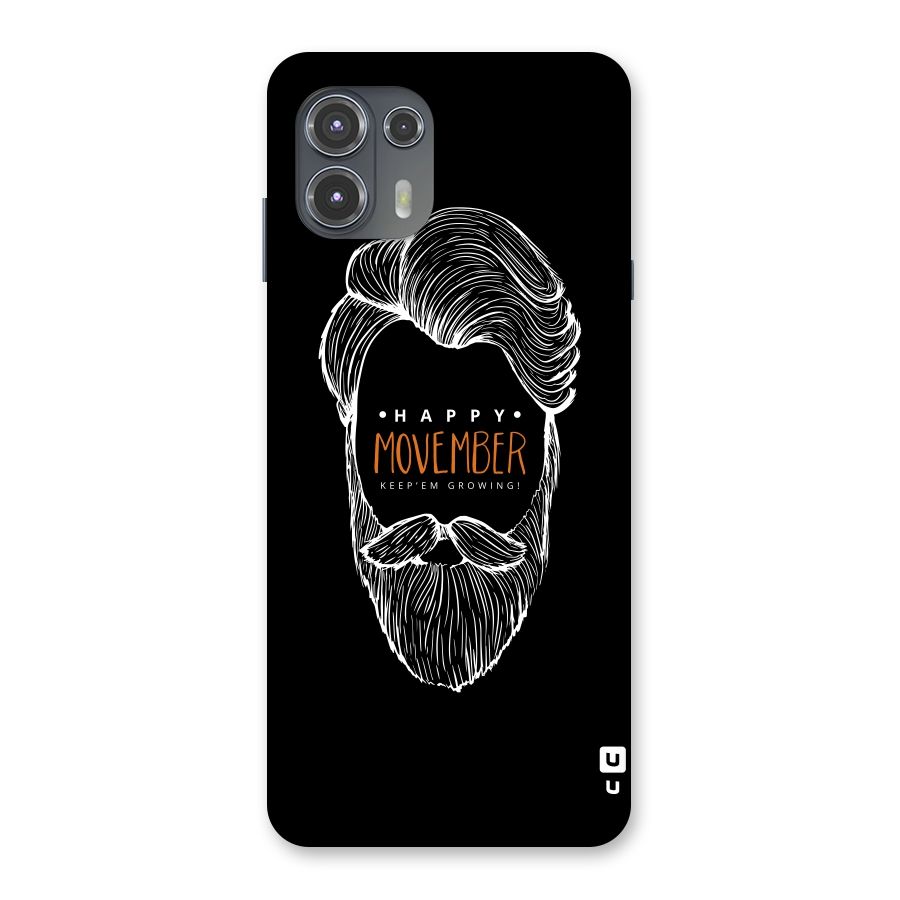 Happy Movember Black Back Case for Motorola Edge 20 Fusion