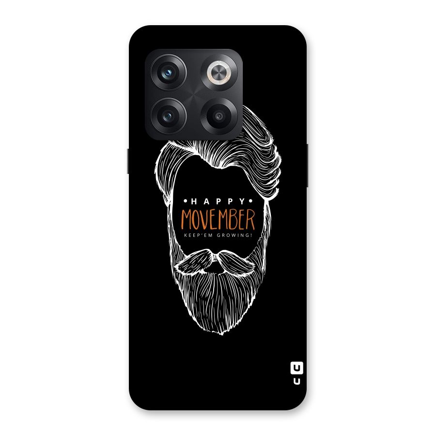 Happy Movember Black Back Case for OnePlus 10T