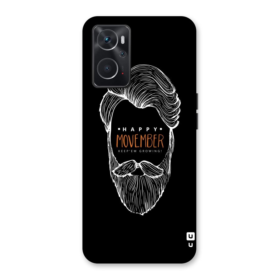 Happy Movember Black Back Case for Oppo K10 4G