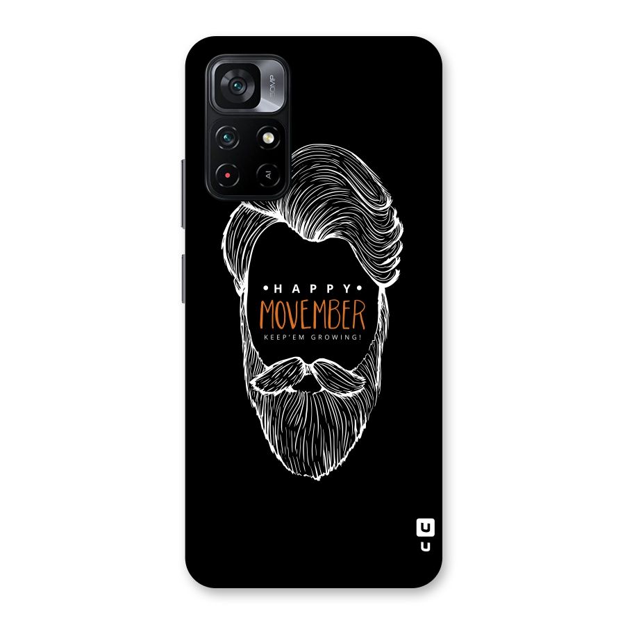 Happy Movember Black Back Case for Poco M4 Pro 5G