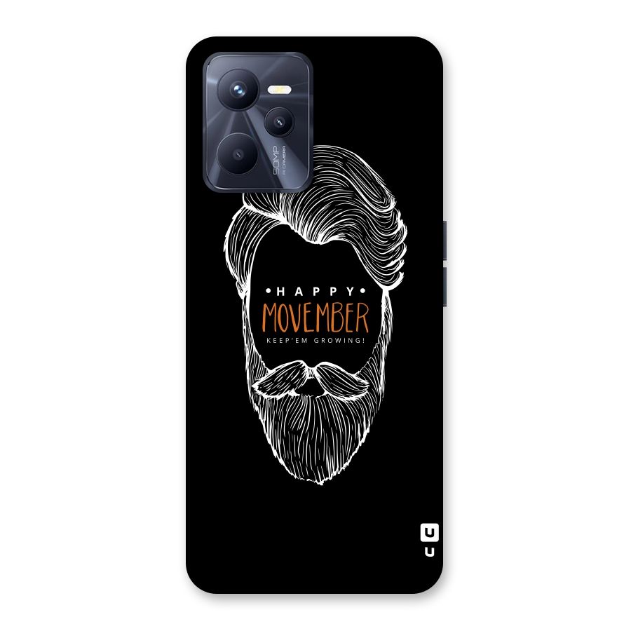 Happy Movember Black Back Case for Realme C35