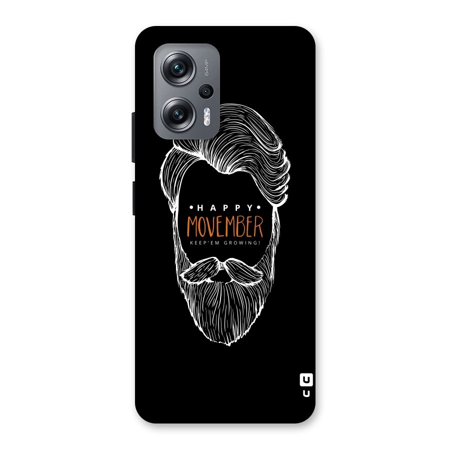 Happy Movember Black Back Case for Redmi K50i