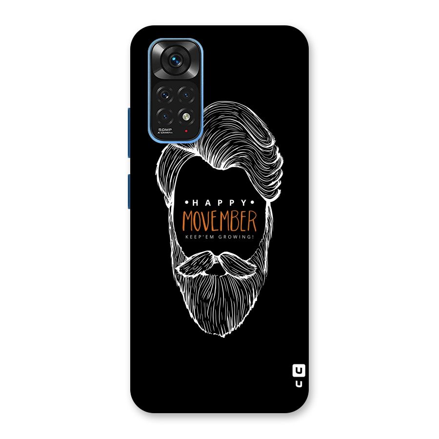 Happy Movember Black Back Case for Redmi Note 11S