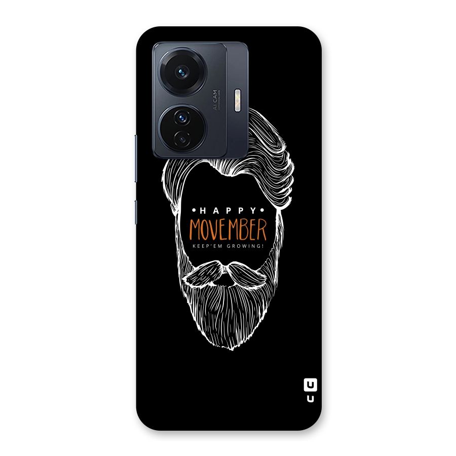 Happy Movember Black Back Case for Vivo T1 Pro