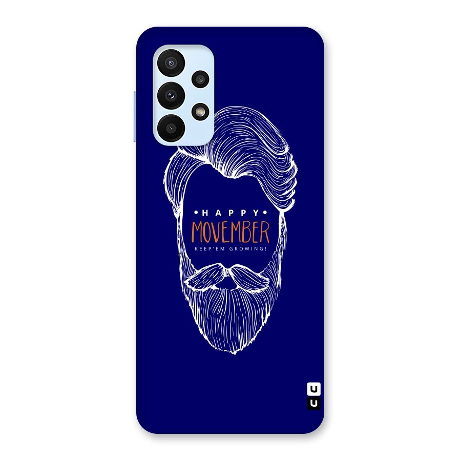 Happy Movember Blue Back Case for Galaxy A23