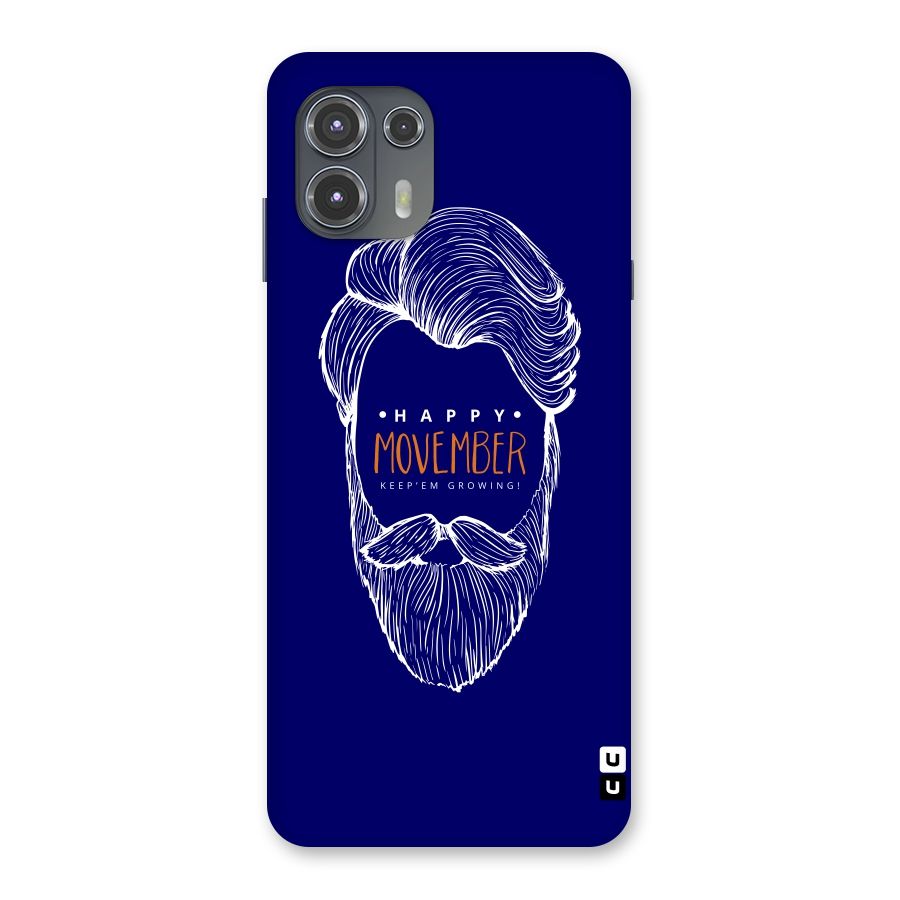 Happy Movember Blue Back Case for Motorola Edge 20 Fusion