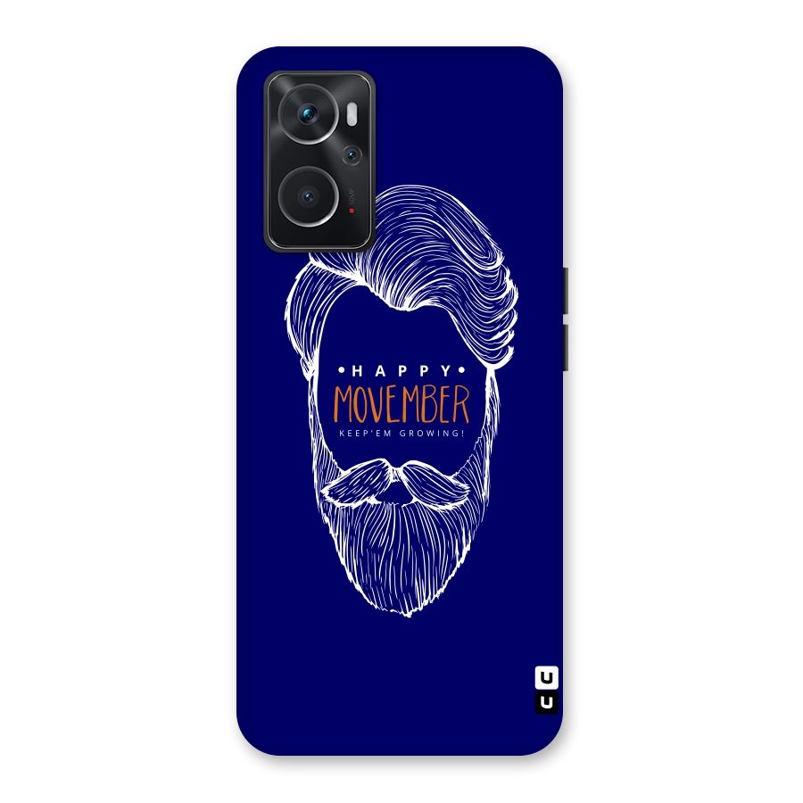 Happy Movember Blue Back Case for Oppo K10 4G