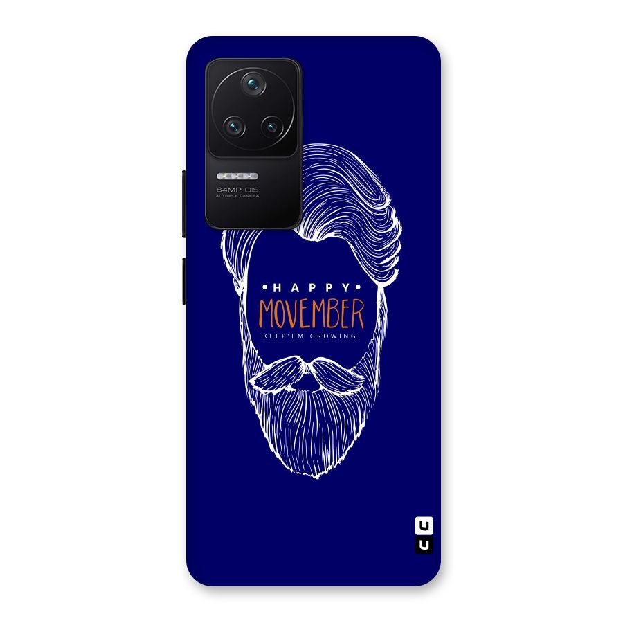 Happy Movember Blue Back Case for Poco F4 5G