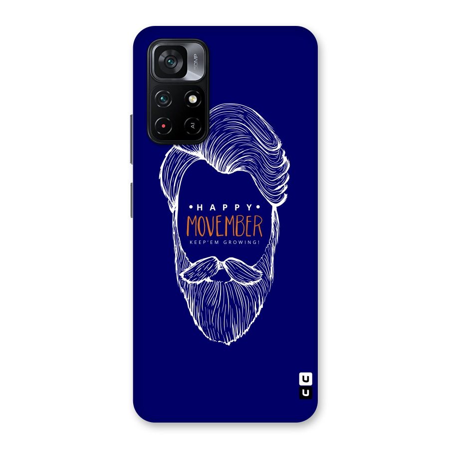 Happy Movember Blue Back Case for Poco M4 Pro 5G