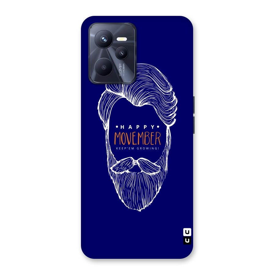 Happy Movember Blue Back Case for Realme C35