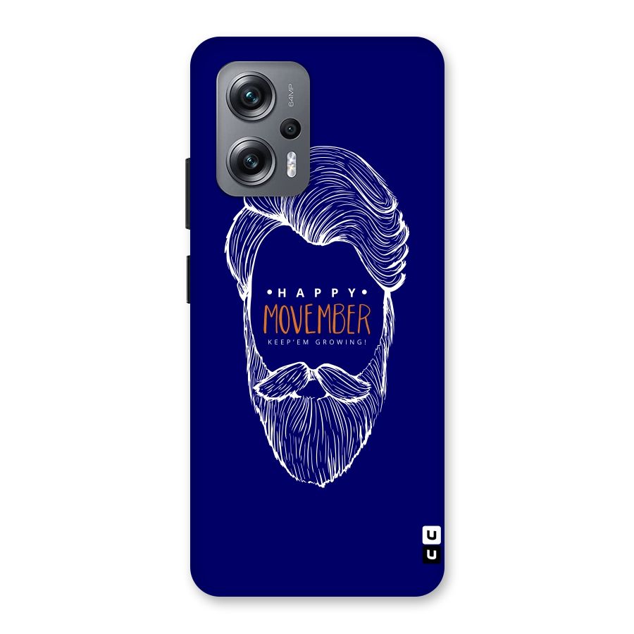 Happy Movember Blue Back Case for Redmi K50i